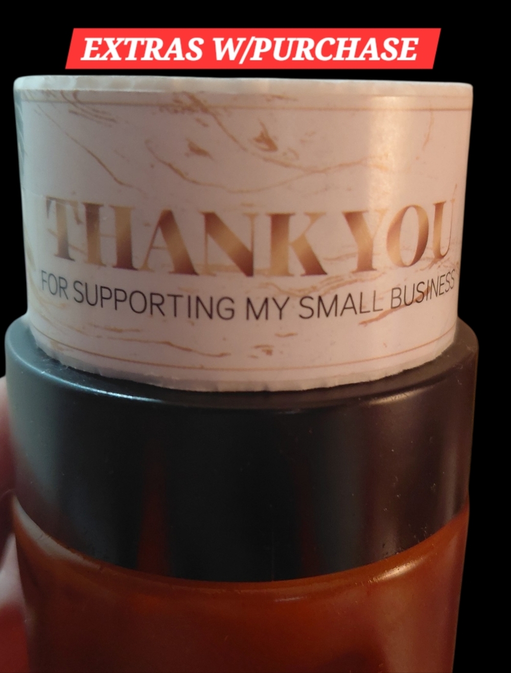 120ct. Gold Thank You Text Print W/Banana Leafs Bonus 3 Random Polymailers